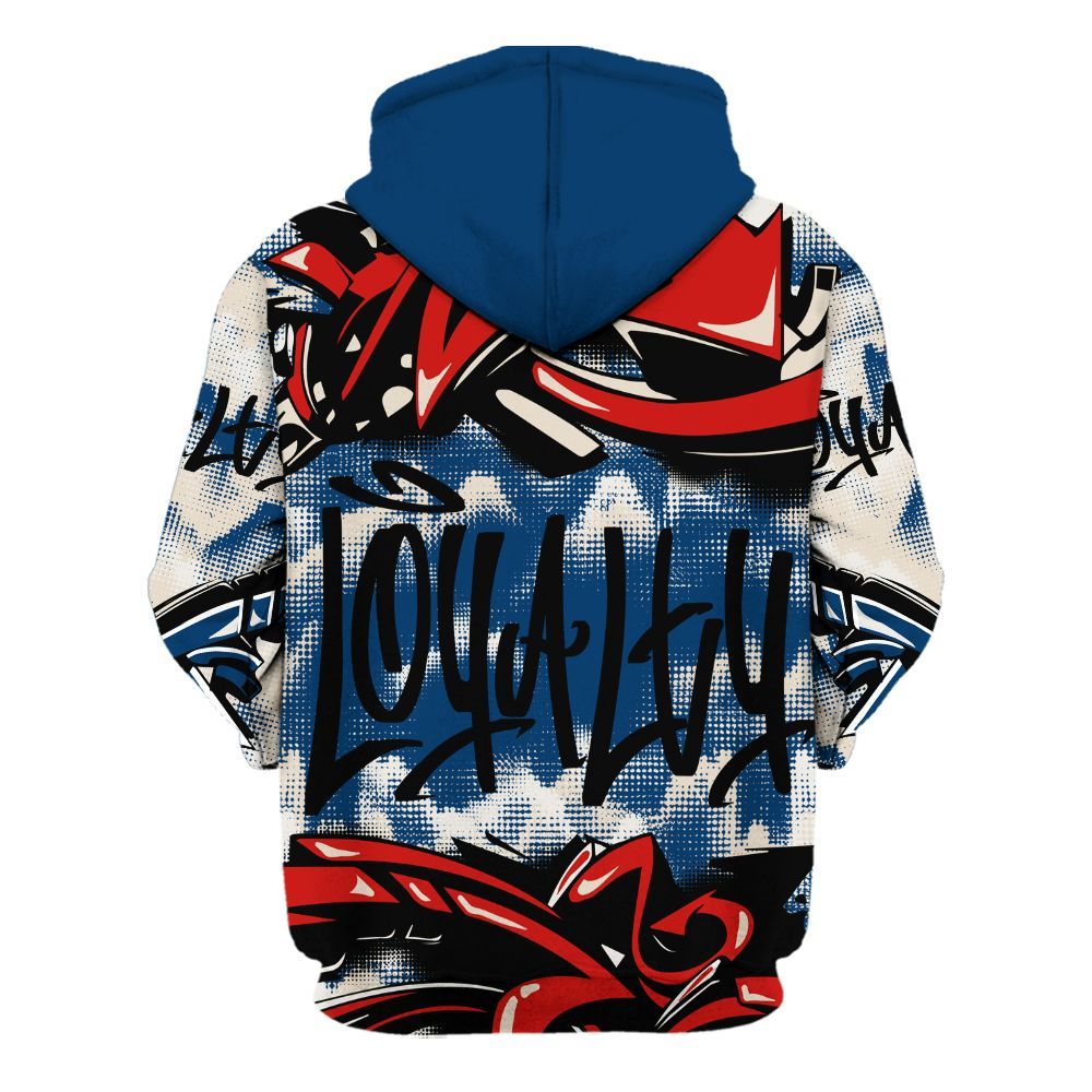 Hoodie To Match Retro Rare Air 11s - Loyalty Out Value Graffiti All Over Print