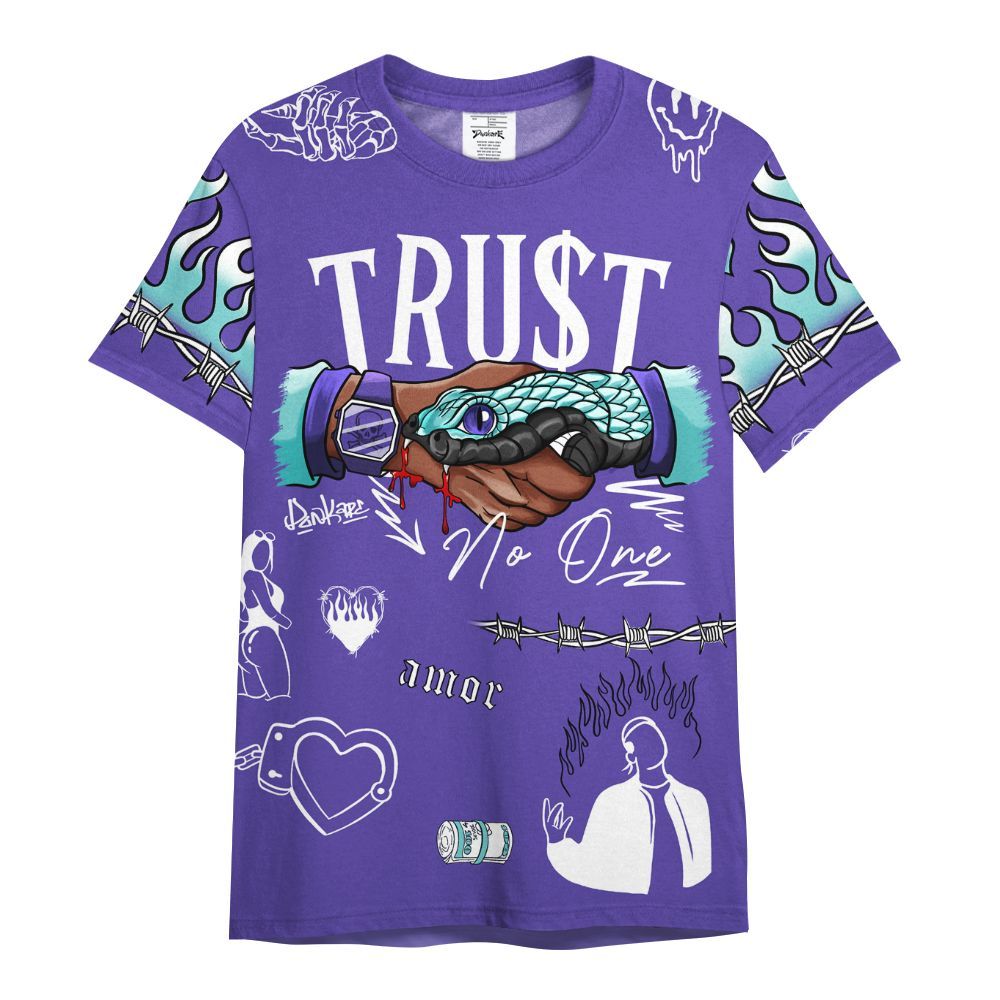 Shirt To Match Low Hornets 1s Varsity Jacket, Snake Trust No One All Over Print