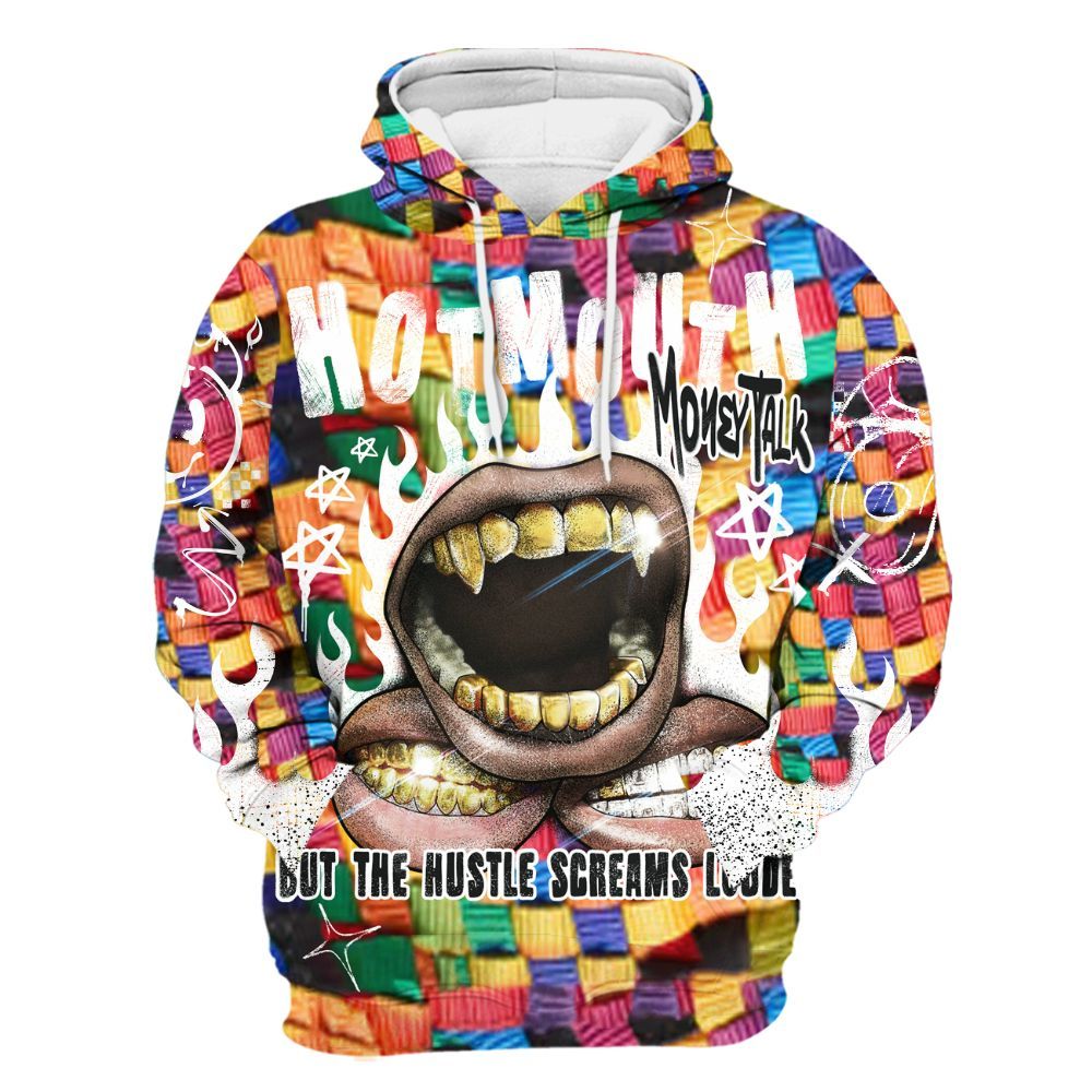 Hoodie To Match Air Rainbow Weave - Mouth Burning Street Style All Over Print