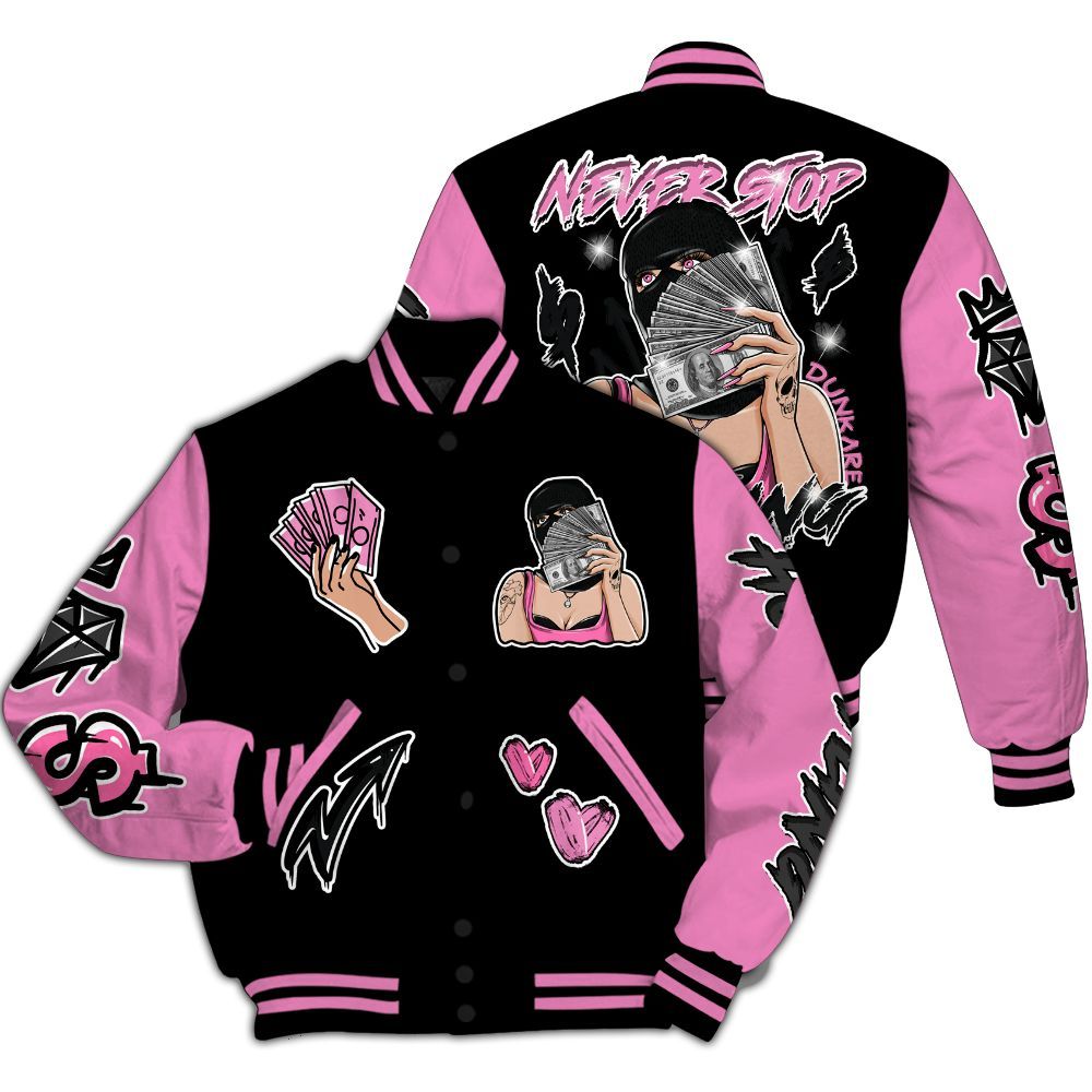 Varsity Jacket To Match Untouchable And Moments Black - Hustling Unique All Over Print