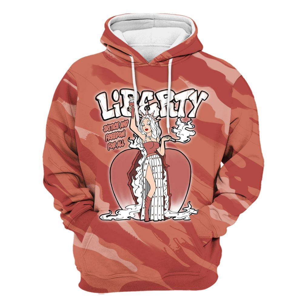 Hoodie To Match Dune Red 13s - Midwest Cartoon Colored All Over Print