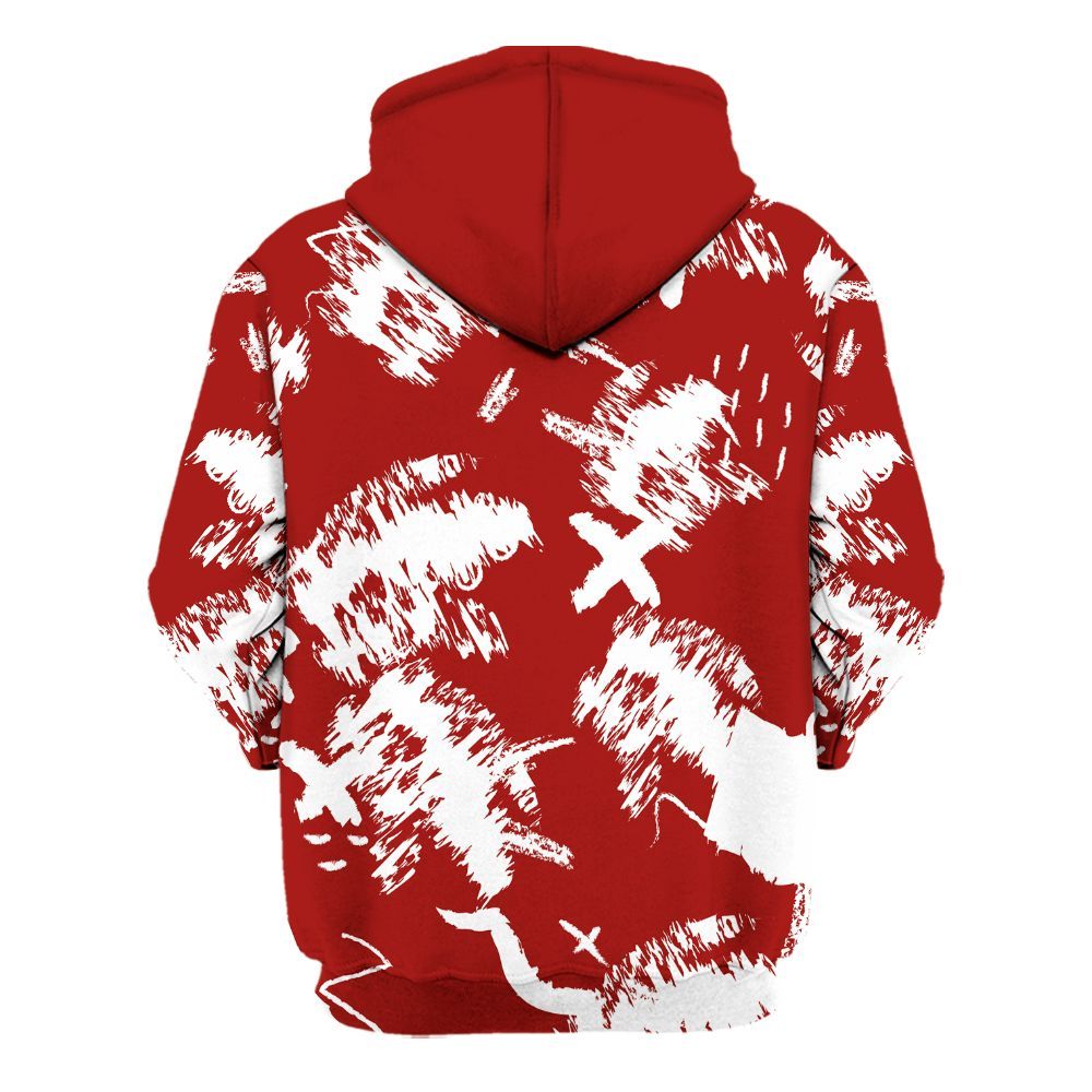 Hoodie To Match High OG Varsity Red 1s - Hustle Grind Pray Retro All Over Print