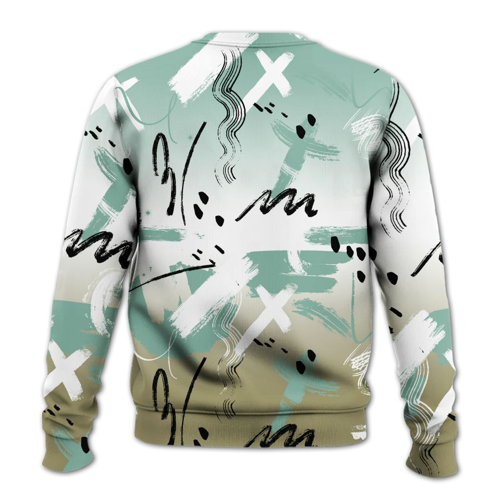 Sweatshirt To Match Dunk Low Suede Olive Aura - Money Hustle Grind Pray All Over Print