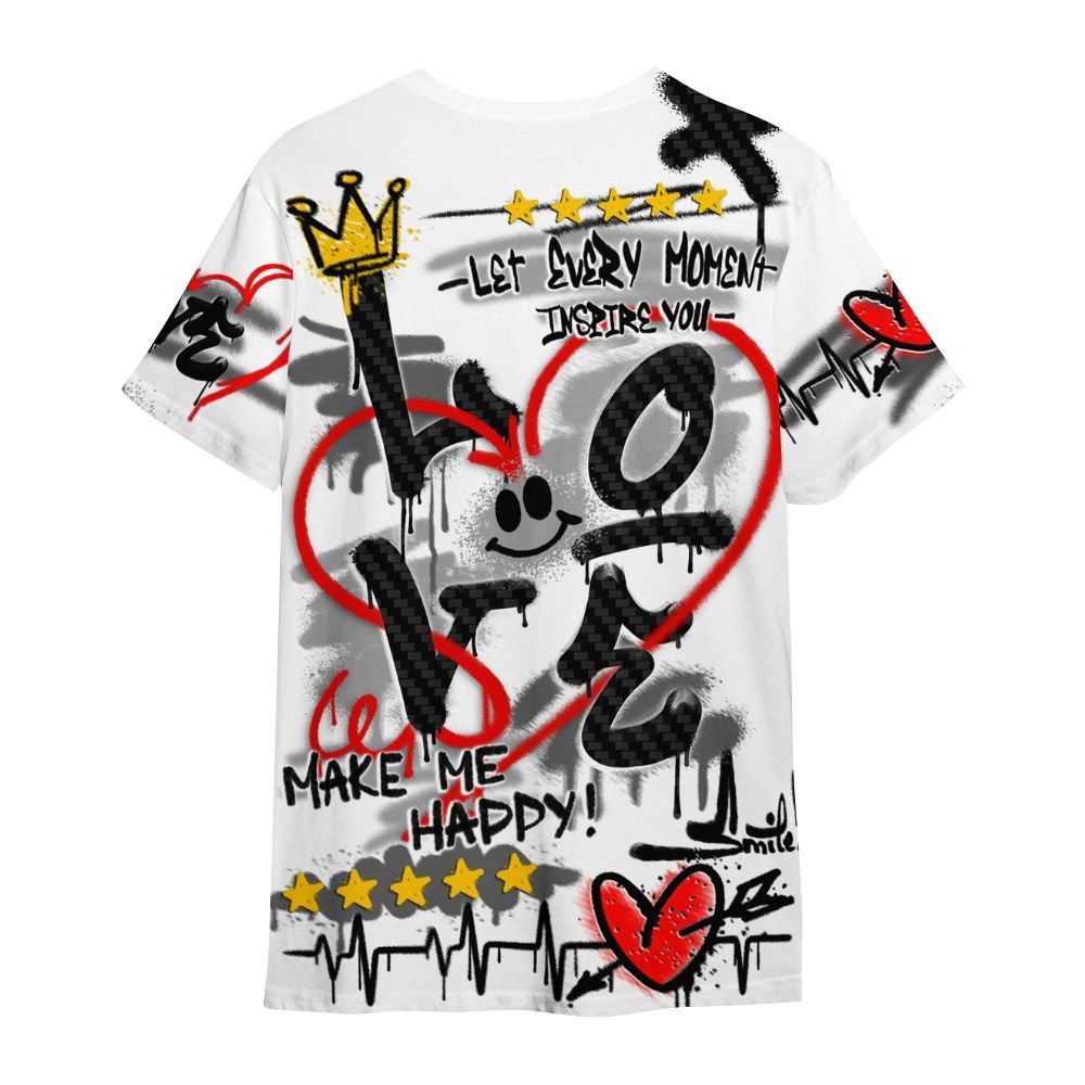 Shirt To Match Kobe 9 EM Protro Halo - Happy Love Beats Graffiti Streetwear All Over Print