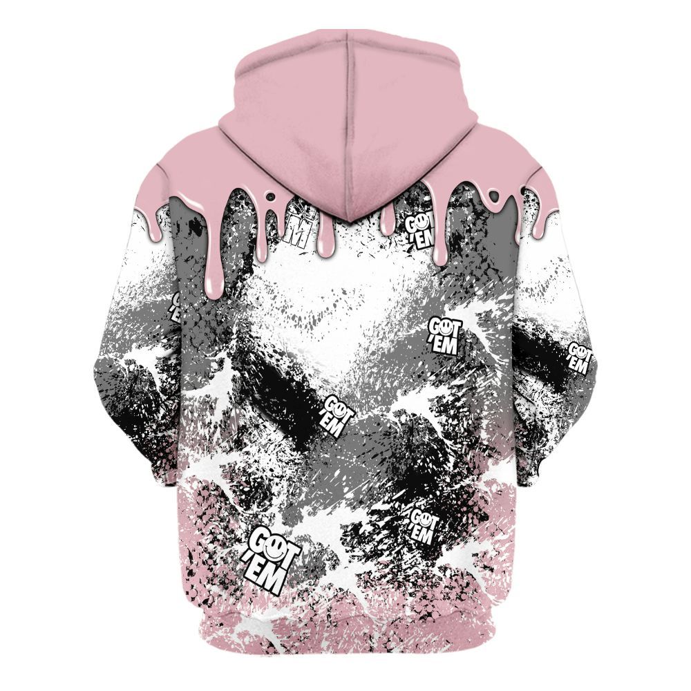 Hoodie To Match Air Max DN Pink Foam - Dripping 23 Drip All Over Print