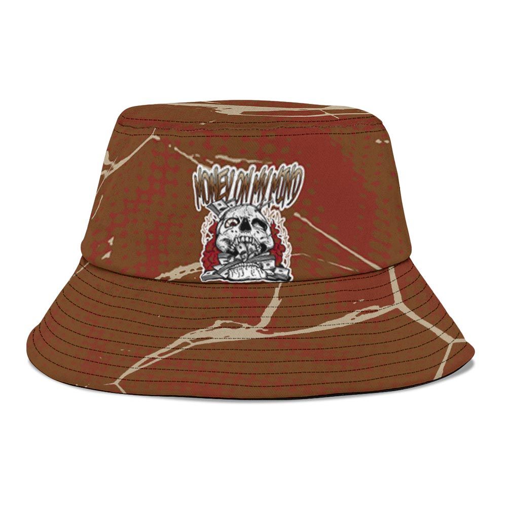 Bucket Hat To Match Archaeo Brown 5s Graphic, MOMM Skeleton