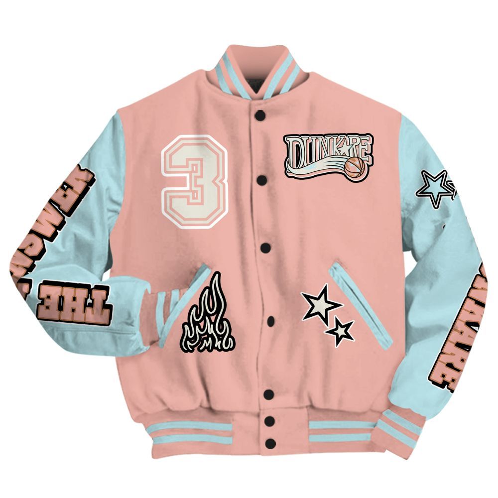 Varsity Jacket To Match Dunk Low Glacier Arctic - Allen Answer Skeleton All Over Print