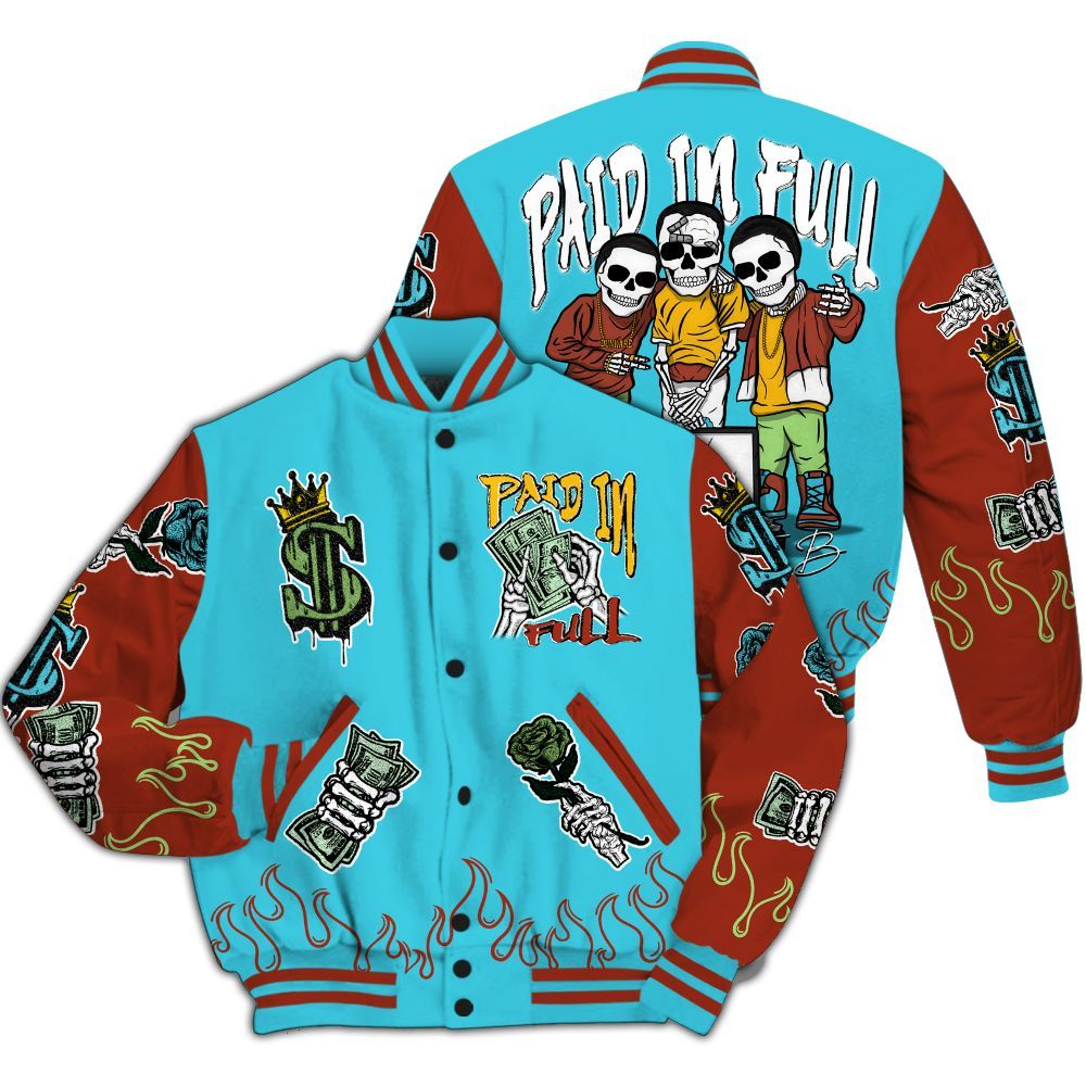 Varsity Jacket To Match SB Dunk Di'Orr Greenwood - Fire Everybody Paid In All Over Print