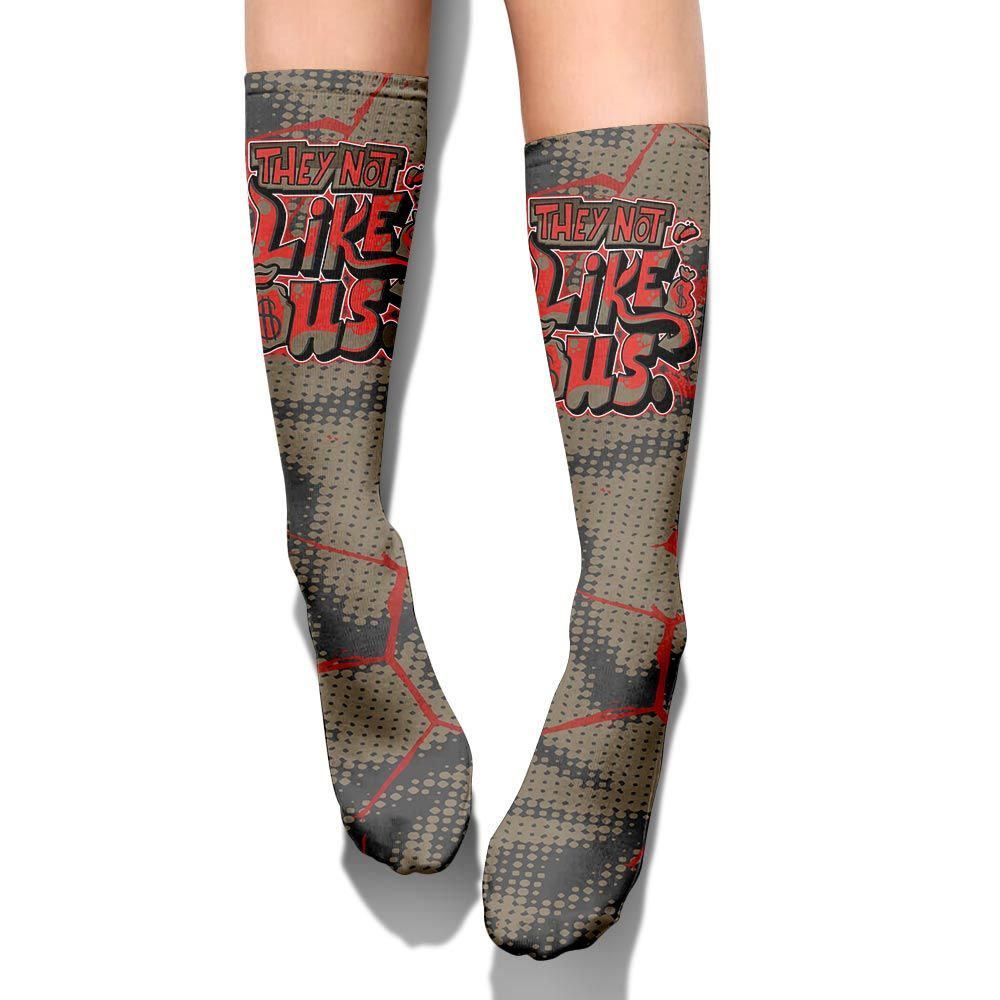 Sock To Match Olive 9s - Dislike Us Graphic Crack