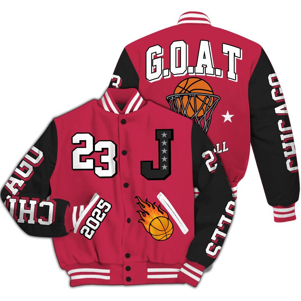 Varsity Jacket To Match Toro Bravo 4s - Chicago 23 Basketball All Over Print