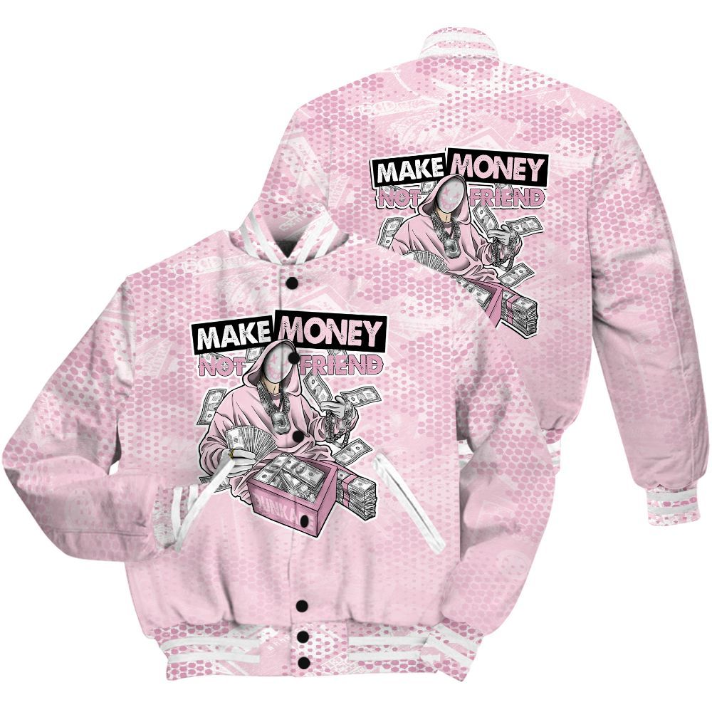 Varsity Jacket To Match Orchid 4s Shirt - Make Moneys Unique All Over Print