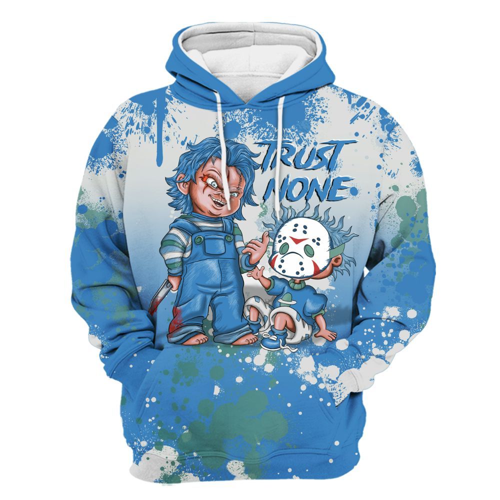 Hoodie To Match Low Carolina 17s - Trust No One Scary All Over Print