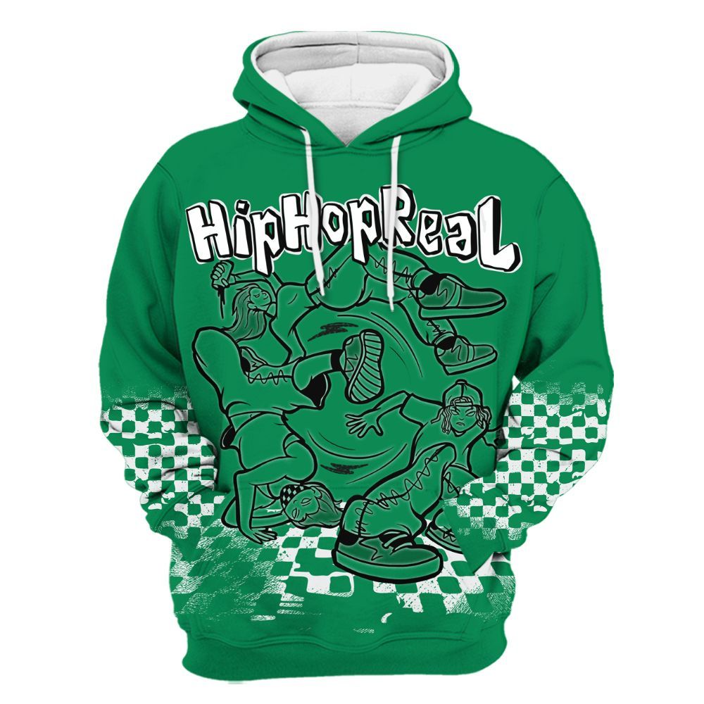 Hoodie To Match Mid Lucky Green 1s - Feel Life Street Style All Over Print