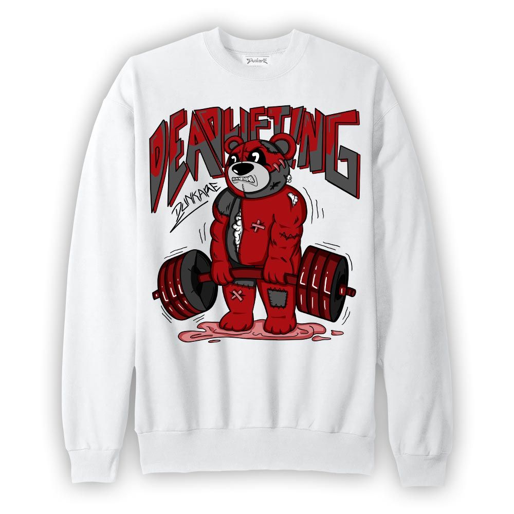 Sweatshirt To match Red Taxi 12s Sweatshirt - Deadlifting Bear Graphic