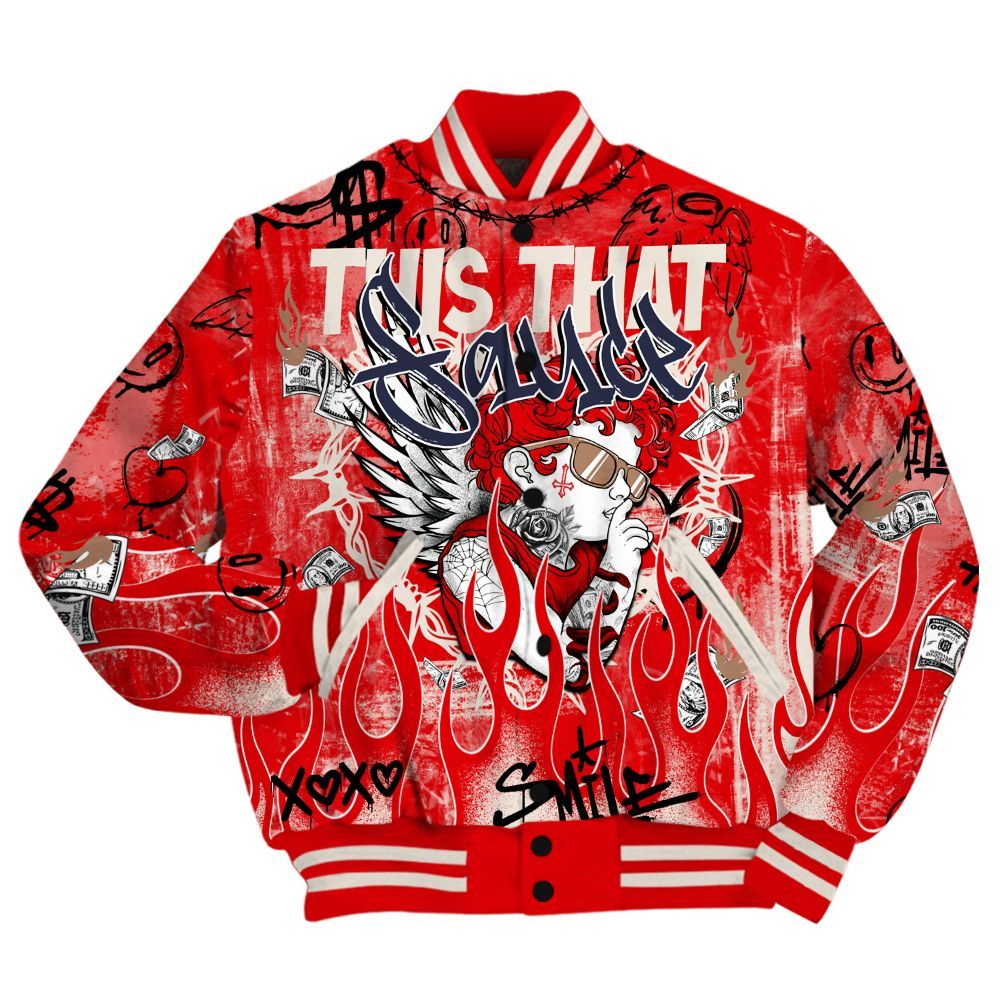 Varsity Jacket To Match Low OG Howard University 1s Shirt, This That Sauce Angel All Over Print