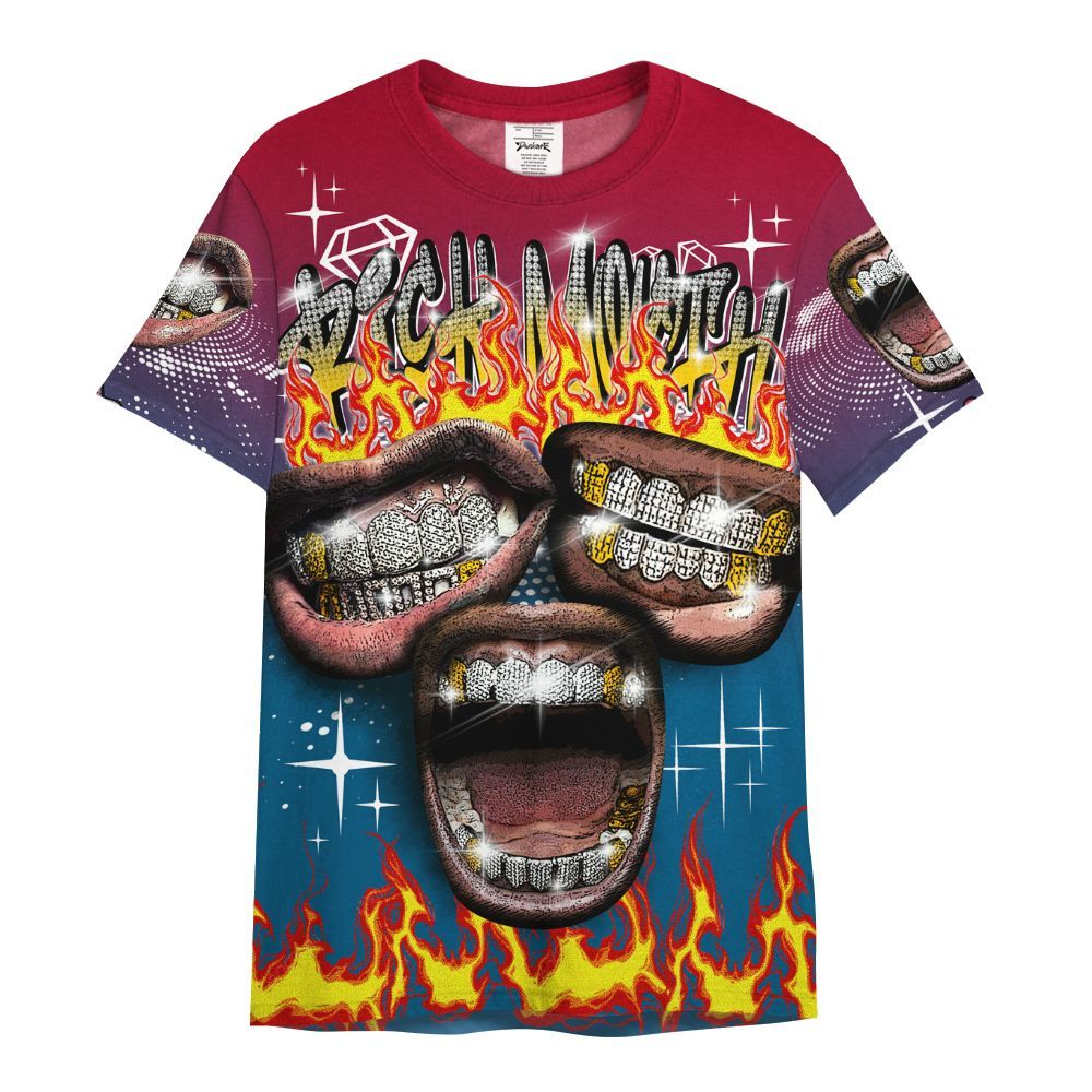 Shirt To Match GS Messy Room 4s - Rich Mouth Fire Rap Retro 90s All Over Print