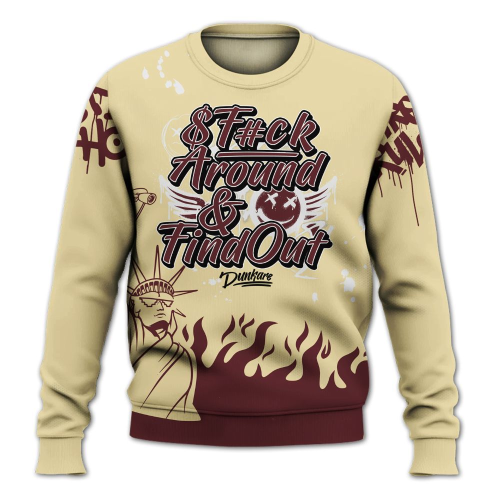 Sweatshirt To Match Women Phantom 12s - Graphic Fck Around Find Out All Over Print