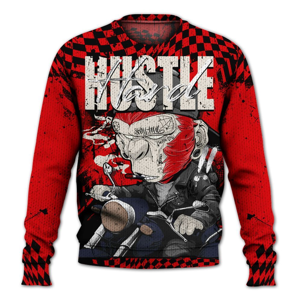Knitted Sweater To Match Low OG Howard University 1s - Hustle Hard Monkey