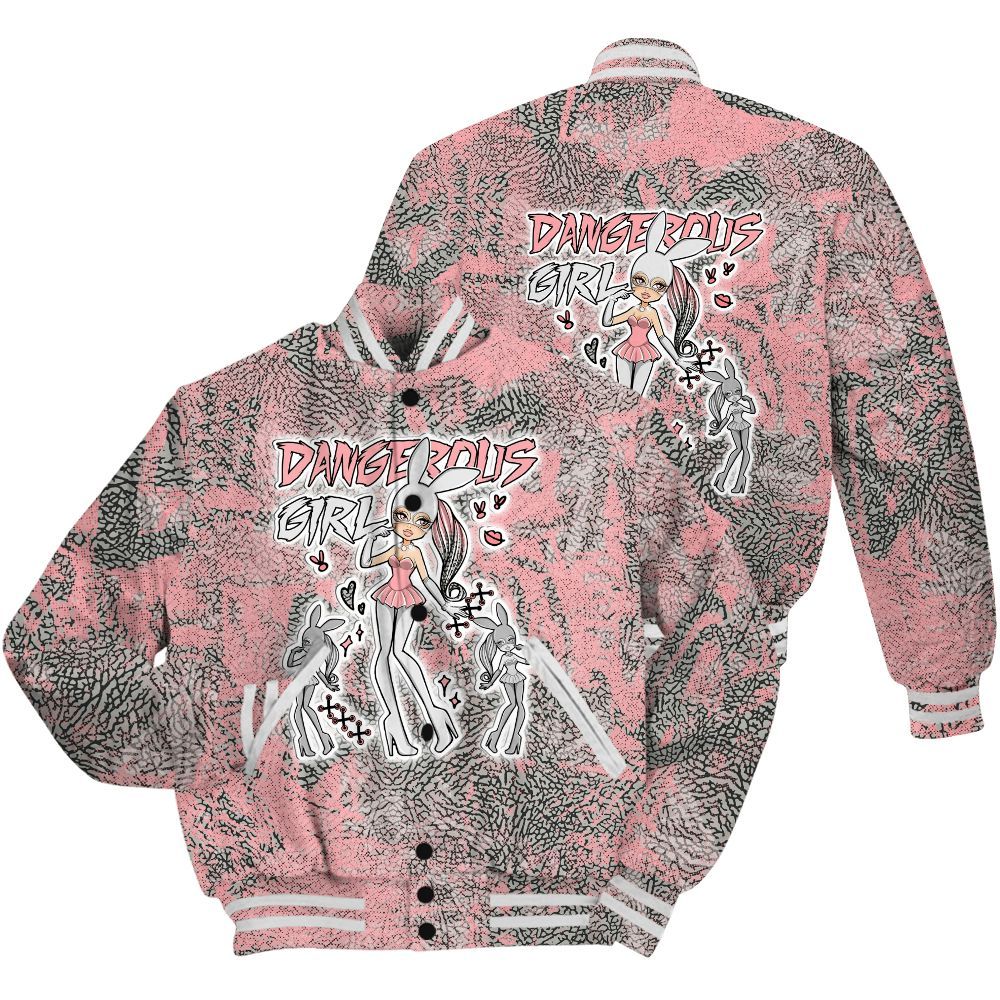 Varsity Jacket To Match Retro Wings 3s Shirt - Dangerous.Girl Heart Grunge All Over Print