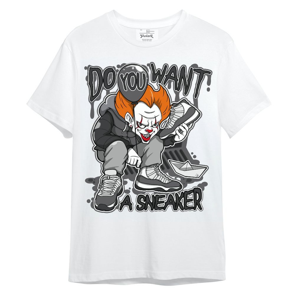 Shirt To Match White Thunder 4s - Clown Scary Sneakers Halloween Graphic Unisex Shirt