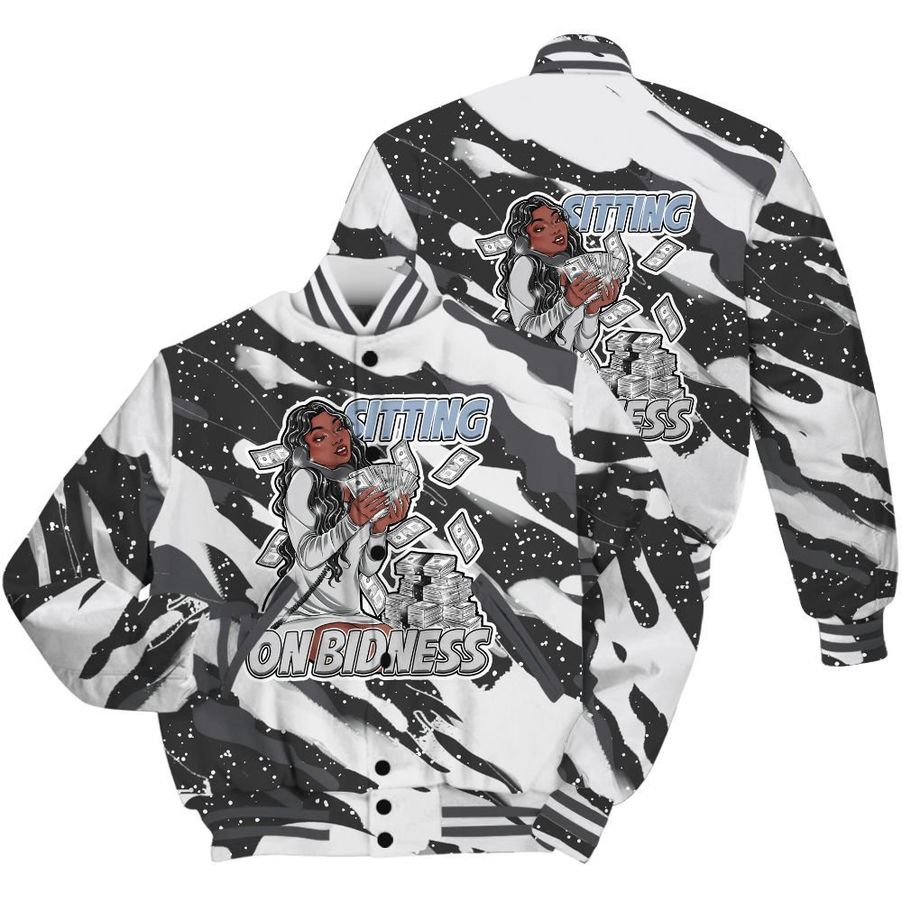Varsity Jacket To Match Reverse Black White 6s Shirt - Bidness Colored All Over Print