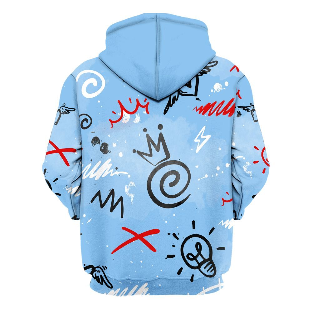 Hoodie To Match University Blue 5s - Drip Been Di2ferent All Over Print