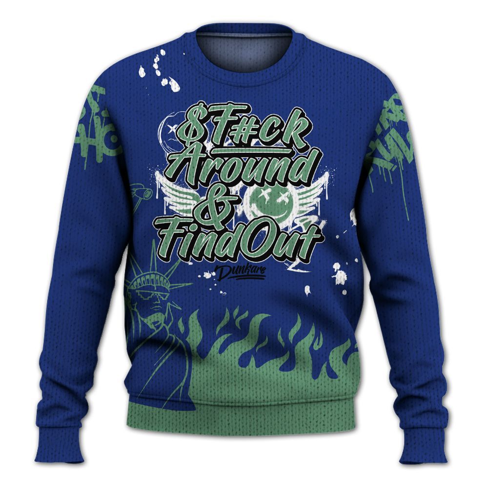 Knitted Sweater To Match Dunk Low Tennis Classic - Graphic Fck Around Find Out