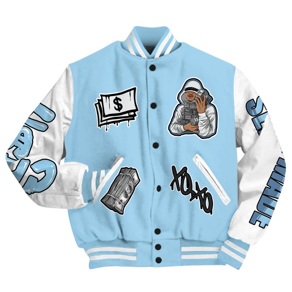 Varsity Jacket To Match Legend Blue 11s - Selfmade Unique All Over Print