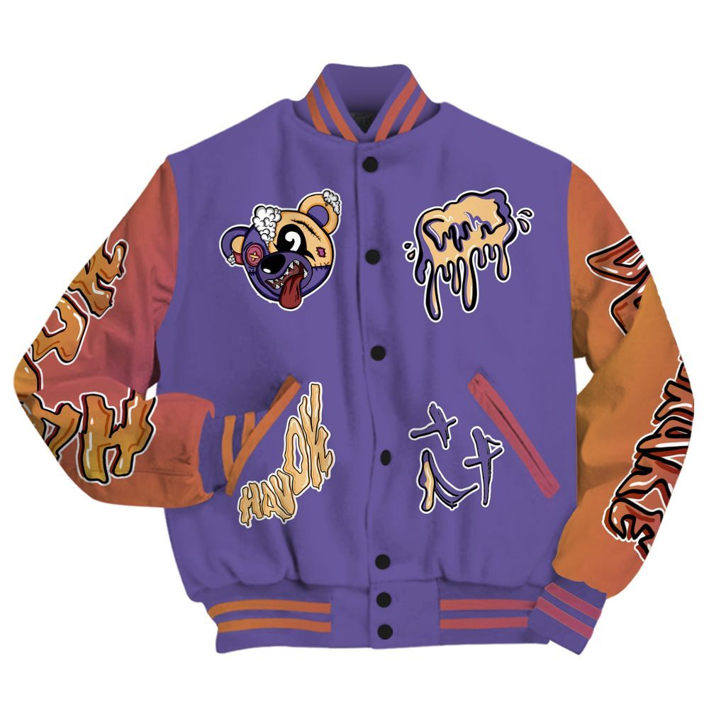Varsity Jacket To Match Book Sunset 1s - Havok Bear All Over Print