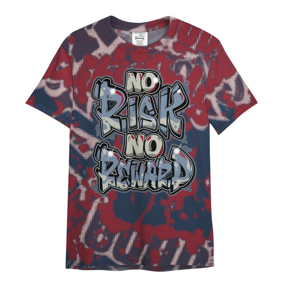 Shirt To Match Navy Blue 2024 6s - No Risks No Reward Street All Over Print