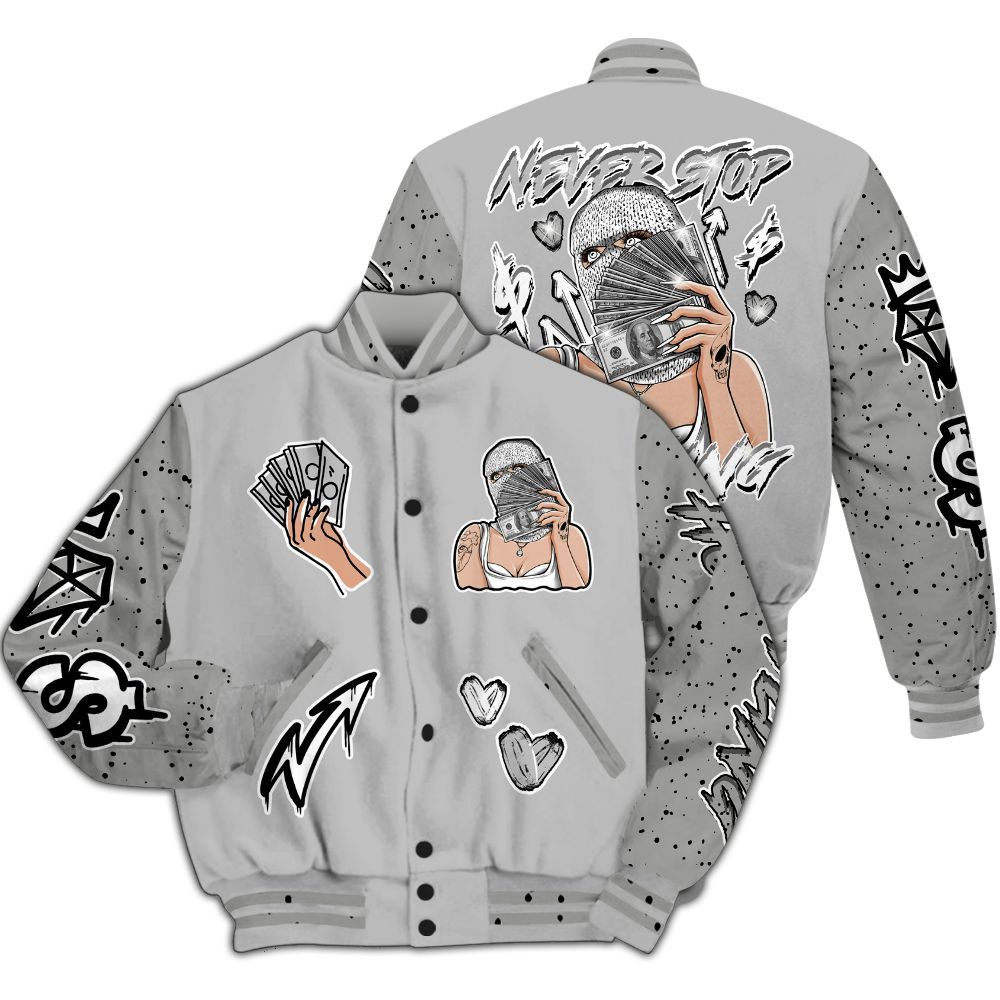 Varsity Jacket To Match Retro White Oreo 4s - Hustling Unique All Over Print