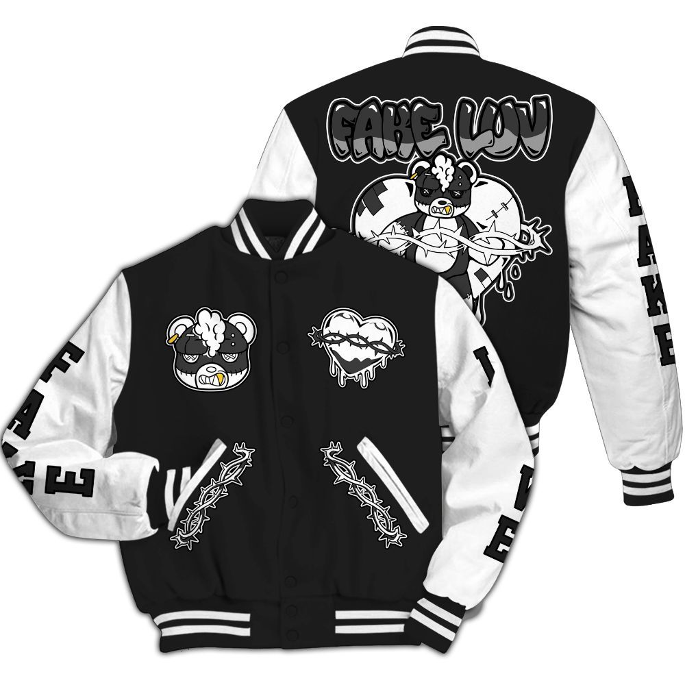 Varsity Jacket To Match Black Cat NET 4s - False Romance Hugz All Over Print