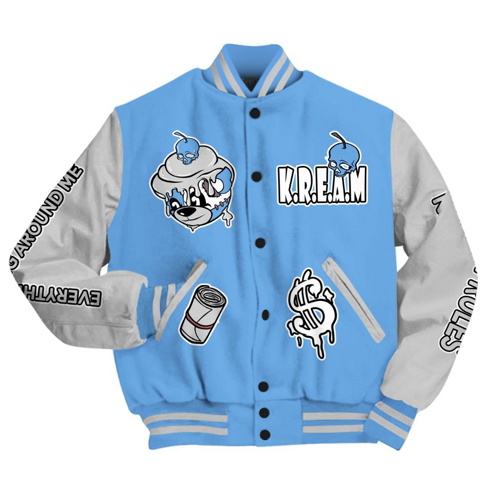 Varsity Jacket To Match University Blue 6s - Loot Bear All Over Print