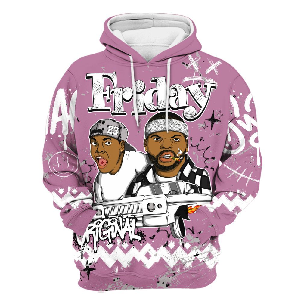 Hoodie To Match Neutral Grey Black White Orchid 4s - Friday Sneaker Crayon All Over Print