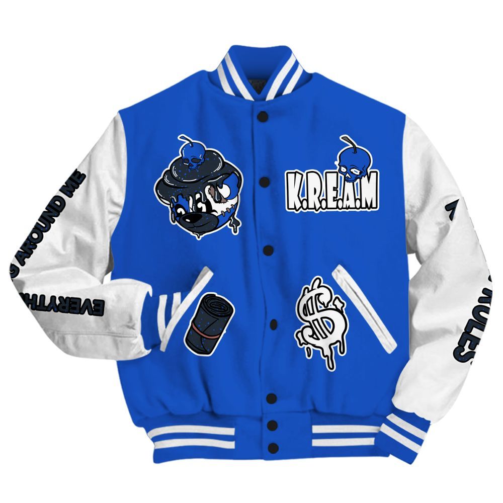 Varsity Jacket To Match Retro Stealth 5s - Loot Bear All Over Print