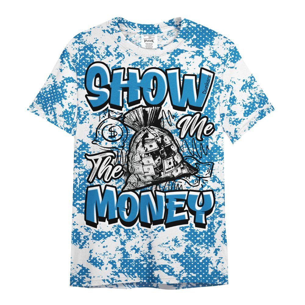 Shirt To Match Retro University Blue 9s - Show Me The Money Retro All Over Print