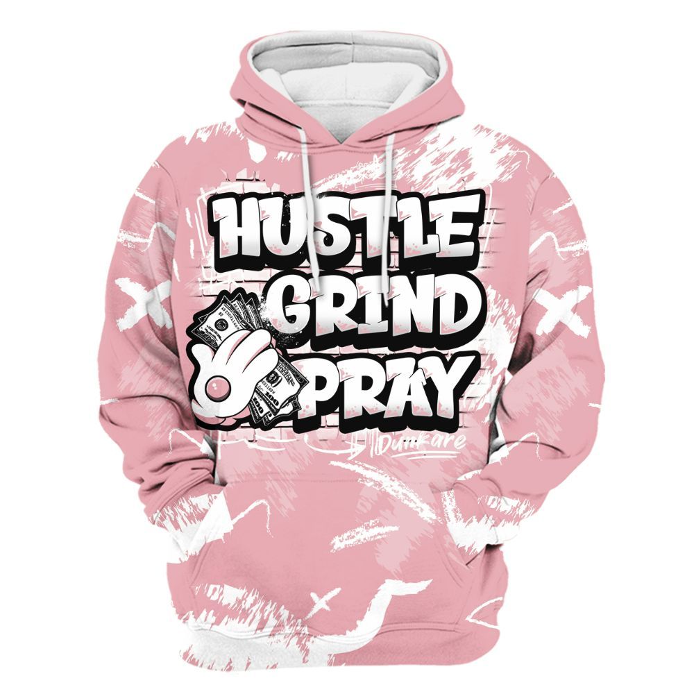 Hoodie To Match Air Max 90 Neapolitan 2025 - Hustle Grind Pray Retro All Over Print
