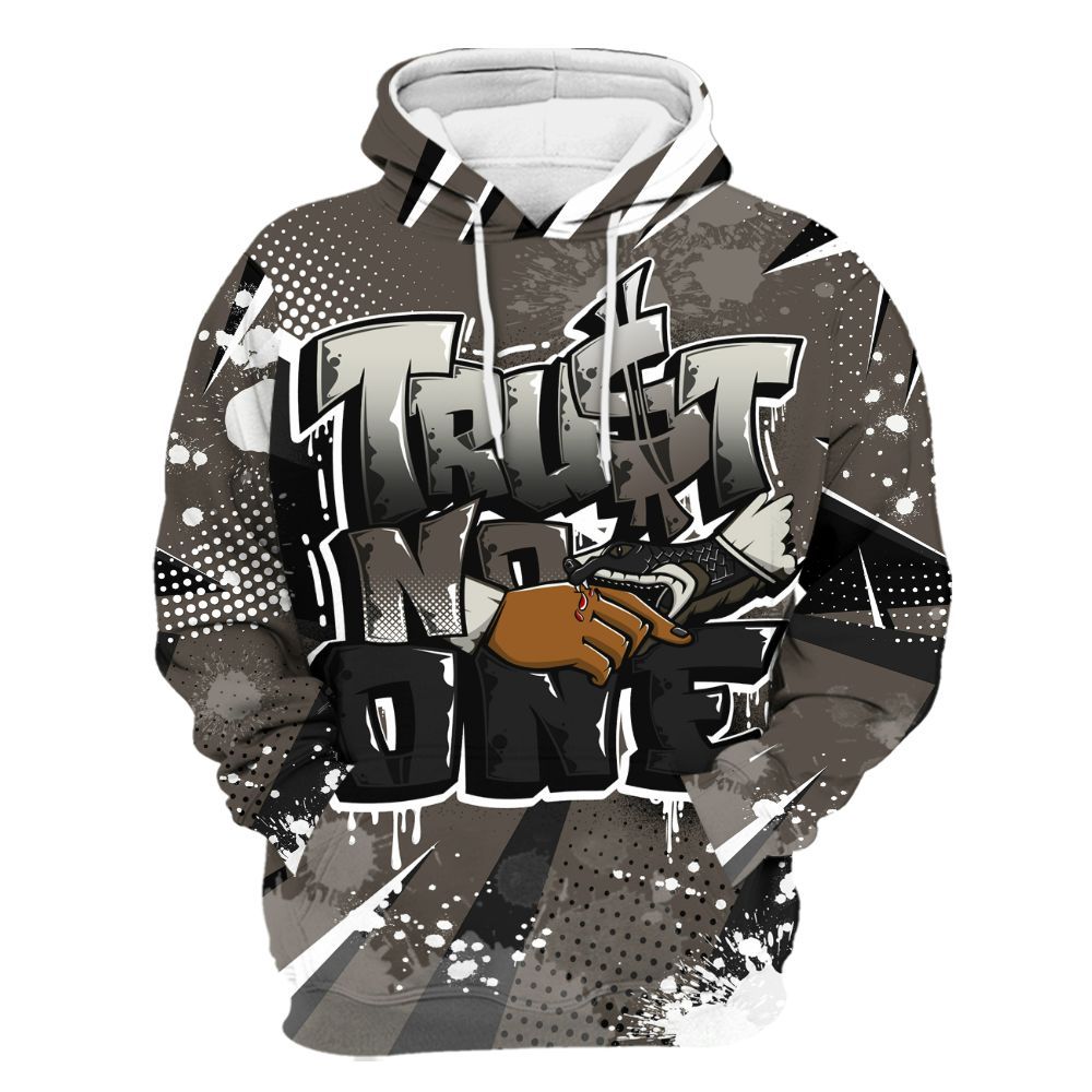 Hoodie To Match Cave Stone 4s - Poly Trust No One Dripping All Over Print