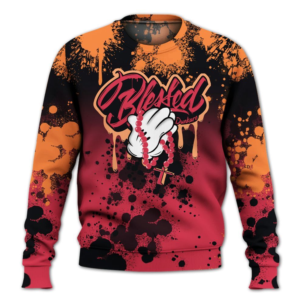Sweatshirt To Match Air Max Portal Bright Ceramic - God Blessed Ink Drip All Over Print