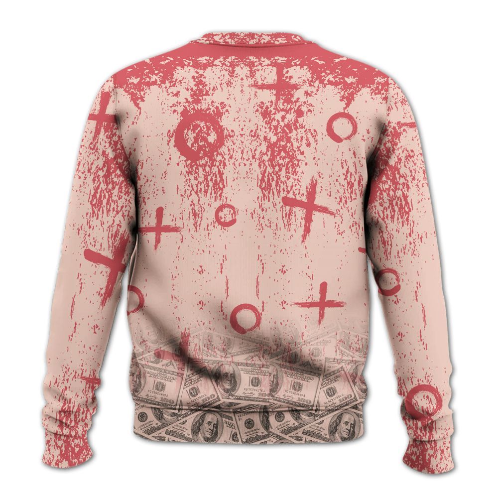 Sweatshirt To Match Washed Coral 2s Shirt - Selfmade Unique Drip All Over Print