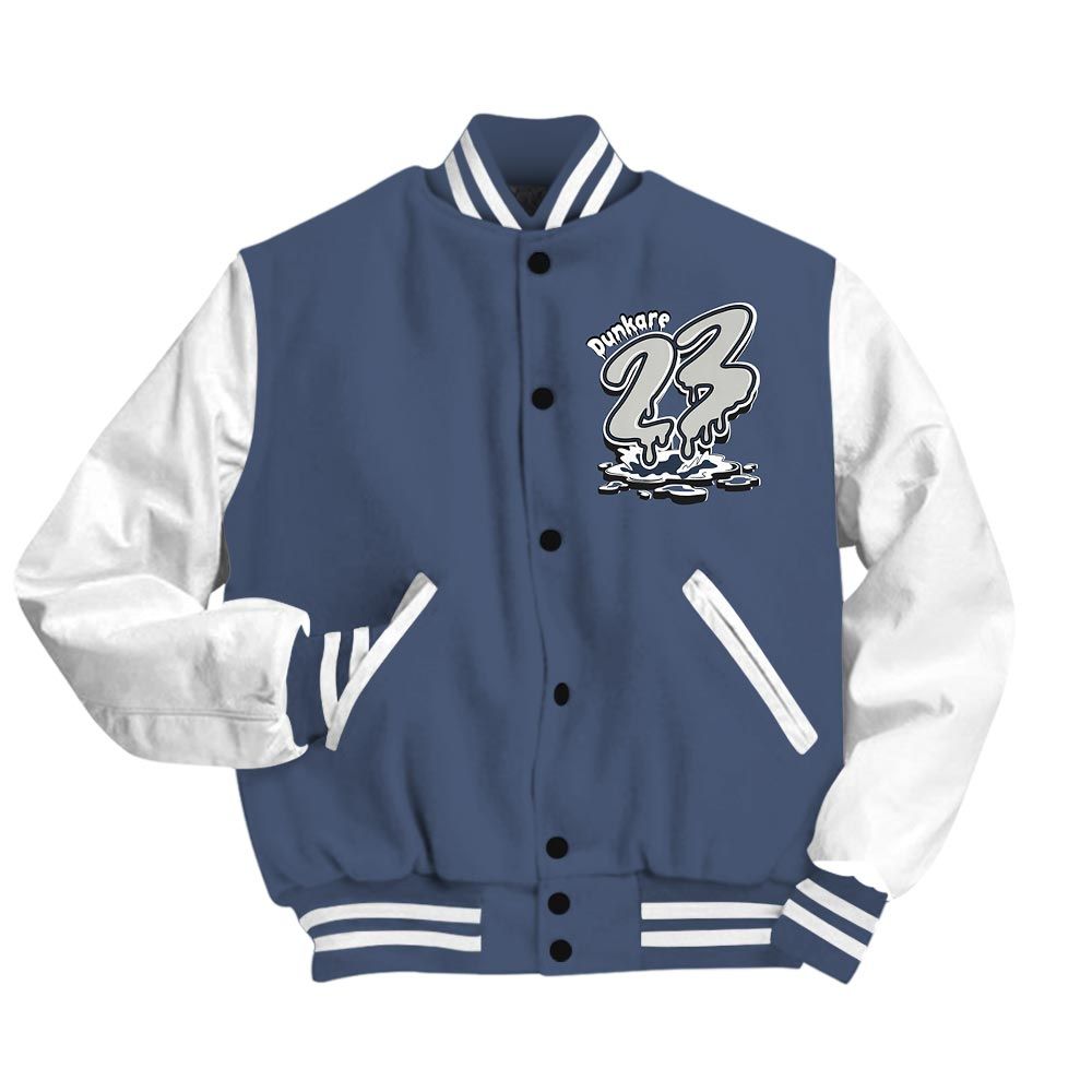 Varsity Jacket To Match Low Diffused Blue 11s - Custom Name 23 Drip Varsity Jacket Outfit 1305 HDT
