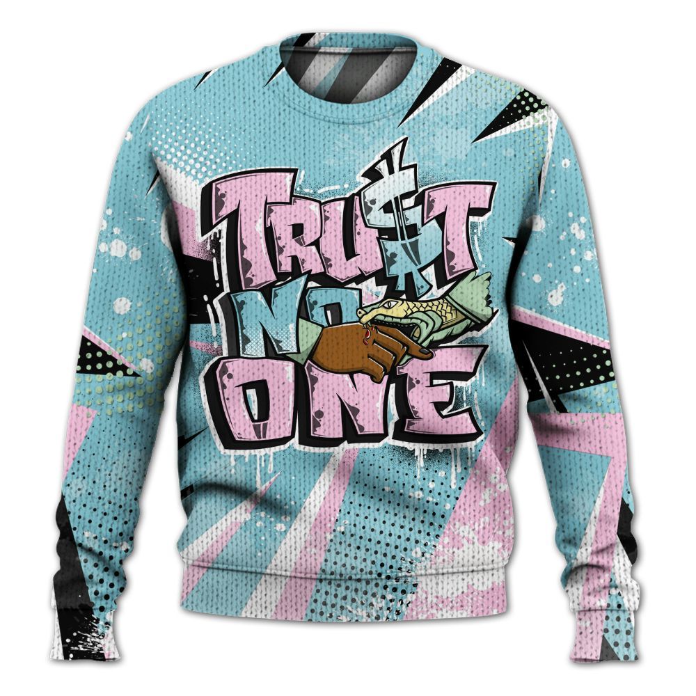 Knitted Sweater To Match SB Dunk Low Visty - Poly Trust No One Dripping