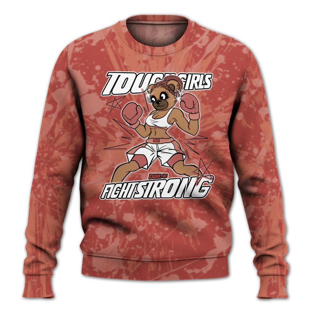 Sweatshirt To Match Dune Red 13s - Gritty Girls Bear Luxury All Over Print