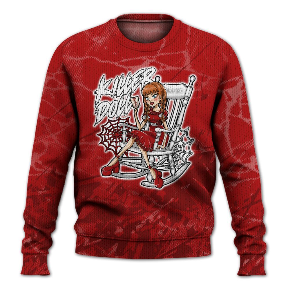 Knitted Sweater To Match Red Taxi 12s - Killer Doll-A Halloween Profound
