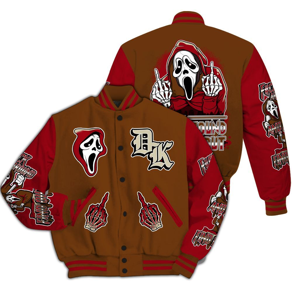 Varsity Jacket To Match Archaeo Brown 5s - F#CK And Find Out Graphic All Over Print