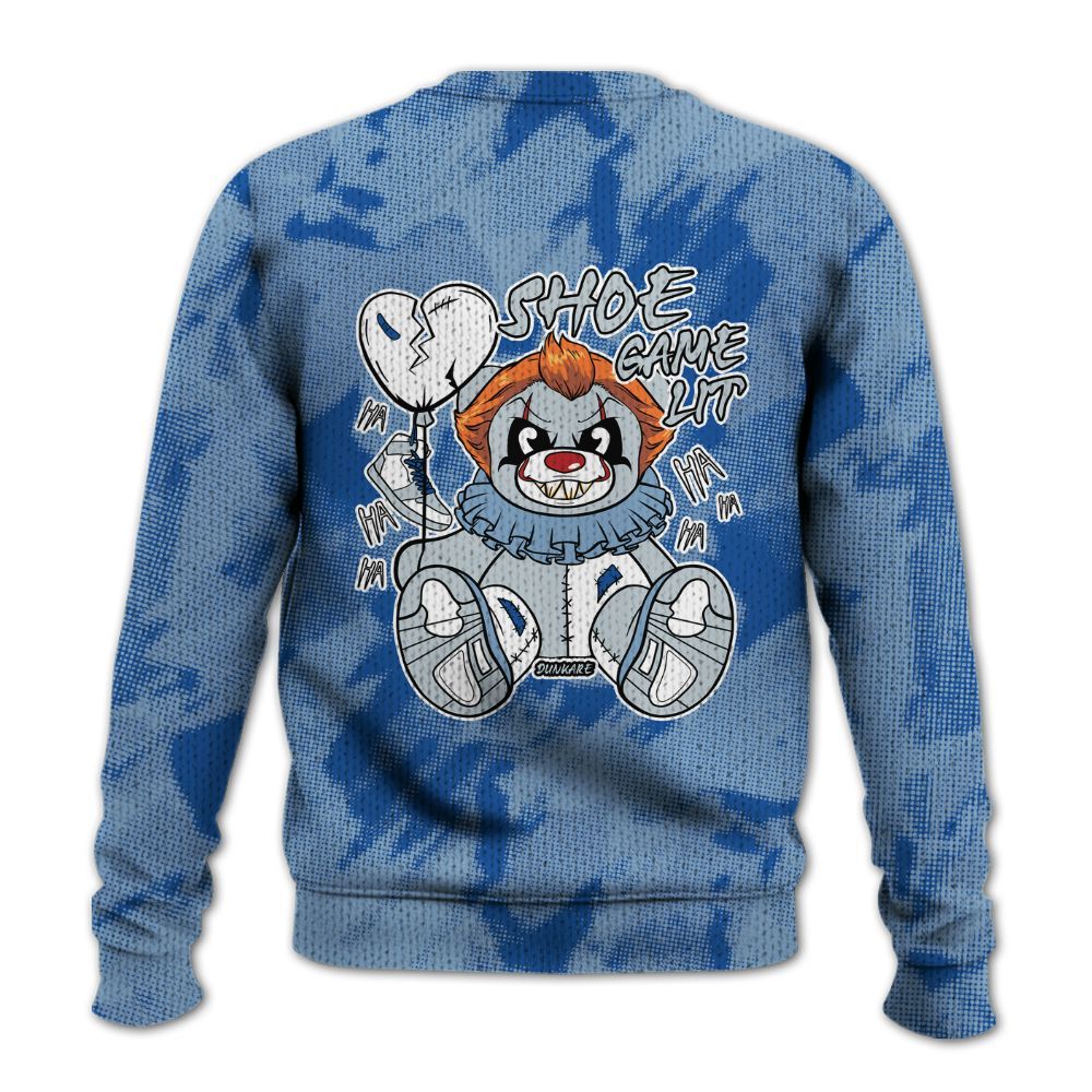 Knitted Sweater To Match Low Space Jam 11s - Shoe Game Bear Abstract Halftone