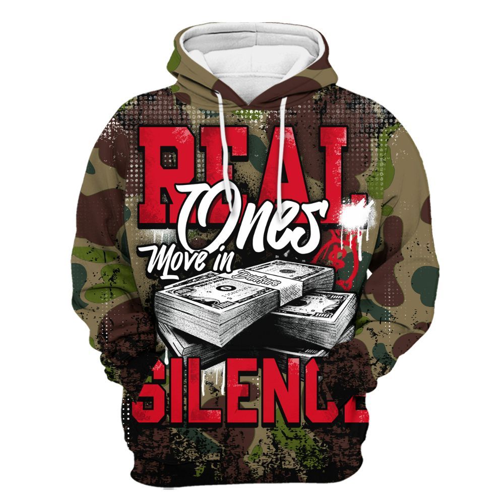 Hoodie To Match Air Max 90 Duck Camo Red - Move In Silence Money Street Retro All Over Print