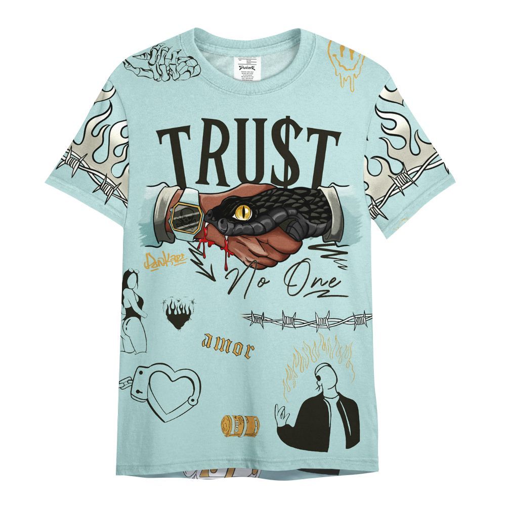 Shirt To Match Pure Platinum 4s - Trust No One Graphic All Over Print