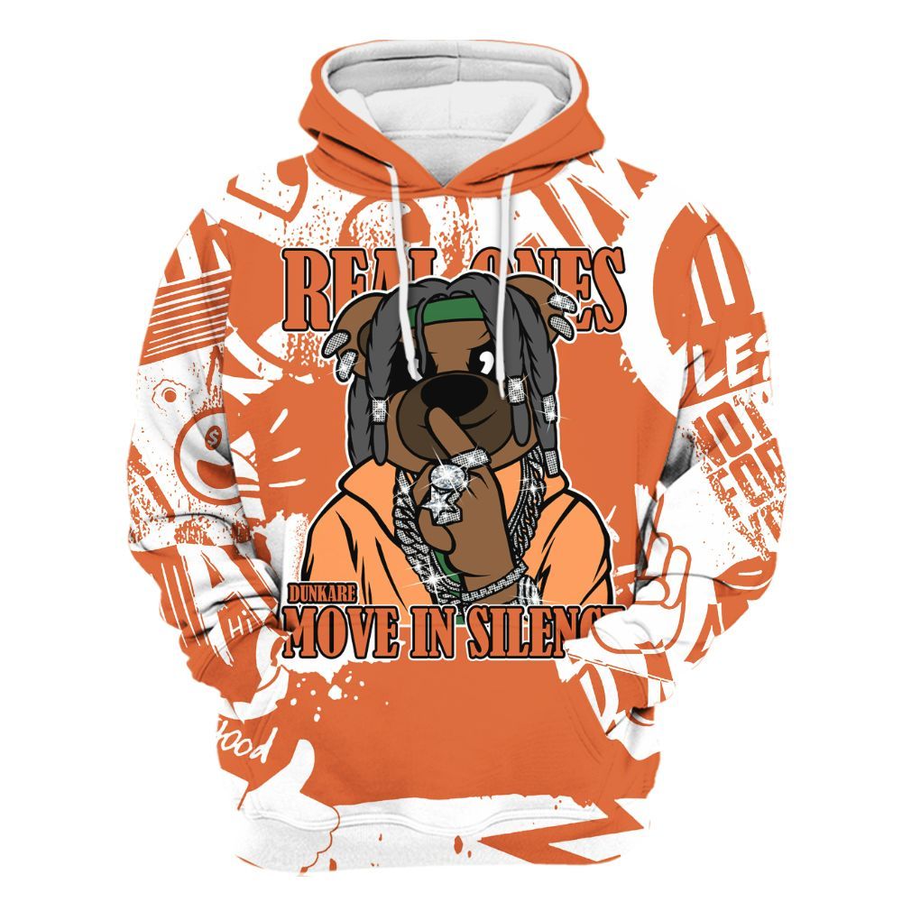 Hoodie To Match Low Miami 5s - Silent Achievers Bear Monogram Graffiti All Over Print