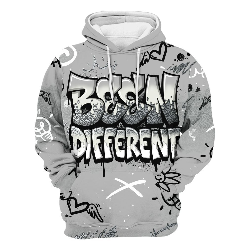 Hoodie To Match Cement Grey Silver 3s - Drip Been Di2ferent All Over Print